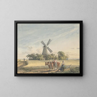 Landscape Painting - Jacob Wilhelm Mechau — framed artwork on a wall