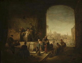 Joseph selling grain in Egypt - Jacob Willemsz de Wet — artwork view