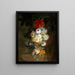 A garland of flowers hanging from a branch - Jacob Xavery — framed artwork on a wall