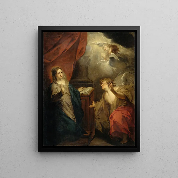 Annunciation to the Virgin - Jacob de Wit — framed artwork on a wall