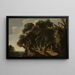 Landscape painting wooded - Jacob van Geel — framed artwork on a wall