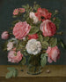 Roses dans un vase en verre - Jacob van Hulsdonck — artwork view