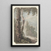 Landscape painting with an arcadian scene featuring a man resting near water - Jacob van Liender — framed artwork on a wall