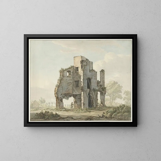 The Destruction of the Rune of Rijnsburg Abbey - Jacob van Liender — framed artwork on a wall