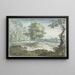 Landscape Painting with Sheep - Jacob van Liender — framed artwork on a wall
