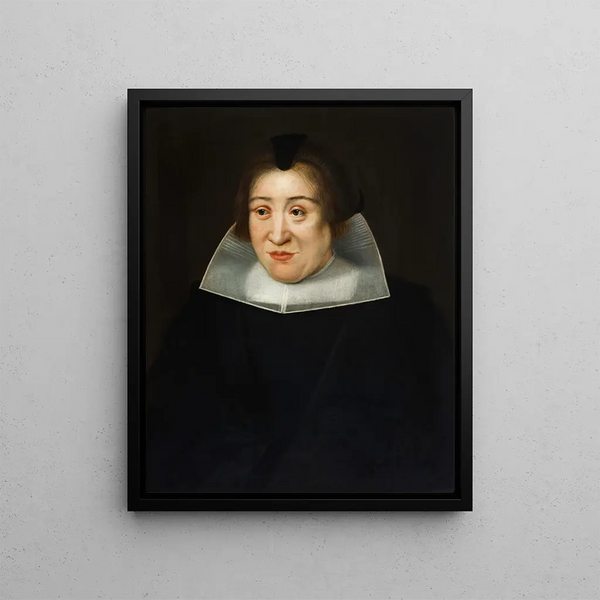 Portrait of Maria de Sweert - Jacob van Reesbroeck — framed artwork on a wall