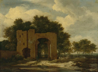 a ruined castle door, perhaps the archway of Huis Ter Kleef - Jacob van Ruisdael — artwork view