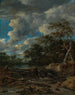 a wooded landscape with a waterfall - Jacob van Ruisdael — artwork view