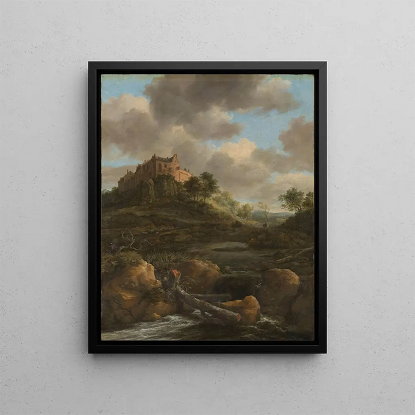 Château de Bentheim - Jacob van Ruisdael — framed artwork on a wall