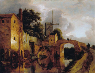 Canal with Bridge - Jacob van Ruisdael — artwork view