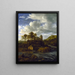 Château et moulin à eau au bord d'une rivière - Jacob van Ruisdael — framed artwork on a wall
