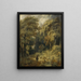 Chemin forestier avec des gens qui se promènent - Jacob van Ruisdael — framed artwork on a wall