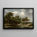 "Halte d'un voyageur" by Jacob van Ruisdael — framed artwork on a wall