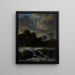 Landscape painting with waterfall - Jacob van Ruisdael — framed artwork on a wall