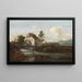 Landscape painting with a water mill - Jacob van Ruisdael — framed artwork on a wall