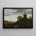 Landscape painting with a windmill - Jacob van Ruisdael — framed artwork on a wall
