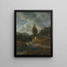 Nordic landscape painting with a stream - Jacob van Ruisdael — framed artwork on a wall
