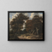 Route à travers une forêt de chênes - Jacob van Ruisdael — framed artwork on a wall