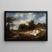 Sandstone Cliffs - Jacob van Ruisdael — framed artwork on a wall