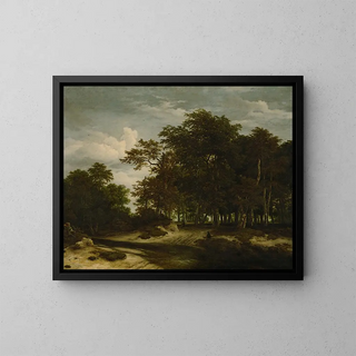 La Grande Forêt - Jacob van Ruisdael — framed artwork on a wall