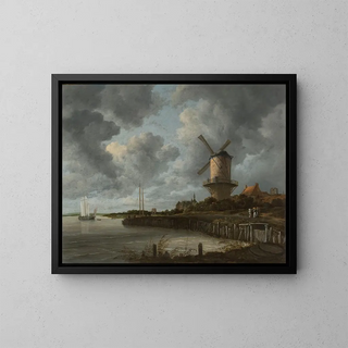 The Mill at Wijk bij Duurstede - Jacob van Ruisdael — framed artwork on a wall