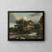 Two water mills and an open lock - Jacob van Ruisdael — framed artwork on a wall