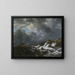 View from the Norwegian Coast - Jacob van Ruisdael — framed artwork on a wall