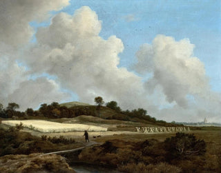View of wheat fields with a city in the distance - Jacob van Ruisdael — artwork view