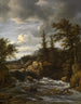 Norwegian Waterfall Painting - Jacob van Ruisdael — artwork view