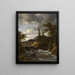 Norwegian Waterfall Painting - Jacob van Ruisdael — framed artwork on a wall