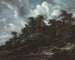 a wooded hill with a view of Bentheim Castle - Jacob van Ruisdael — artwork view