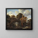 Landscape marshy wooden painting with a dead tree - Jacob van Ruisdael — framed artwork on a wall