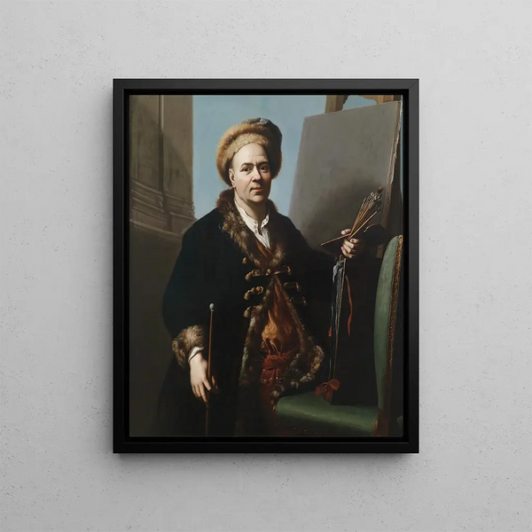 Self-portrait - Jacob van Schuppen — framed artwork on a wall
