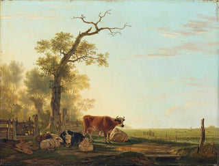 Landscape of prairie with animals - Jacob van Strij — artwork view