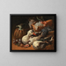 Nature morte avec des fruits et une paire de canards - Jacob van de Kerckhoven — framed artwork on a wall