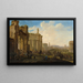 Army advancing among Roman ruins - Jacob van der Ulft — framed artwork on a wall