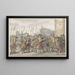 Riot during the sentencing of Cornelis Halewijn and Herman Jansz in Antwerp in 1559 - Jacob van der Ulft — framed artwork on a wall