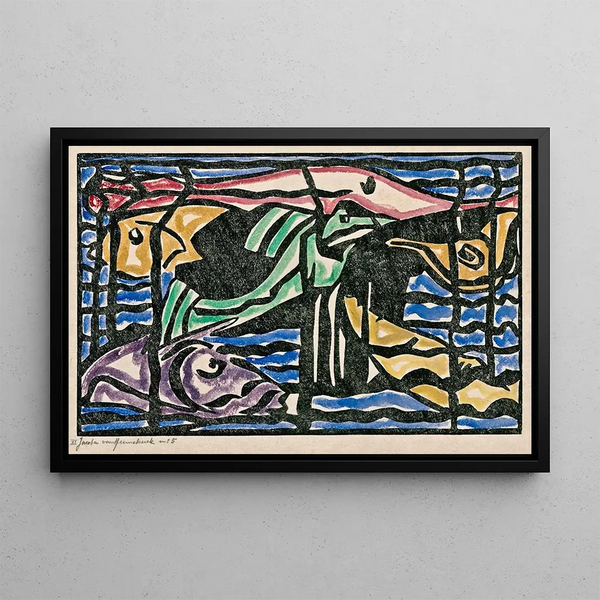 Composition XI - Jacoba van Heemskerck — framed artwork on a wall