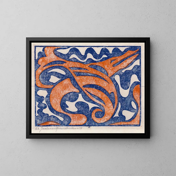 Composition XX - Jacoba van Heemskerck — framed artwork on a wall
