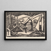 Inclined Sailboat - Jacoba van Heemskerck — framed artwork on a wall
