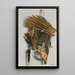 Nature morte en trompe-l'œil avec deux cailles, un filet à oiseaux et un sifflet - Jacobus Biltius — framed artwork on a wall