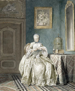 Jacobus Buys - Jeune Brodeuse la cage.webp