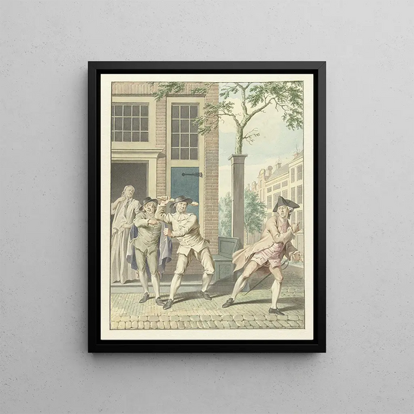 Scene of Pefroen with sheep's head - Jacobus Buys — framed artwork on a wall