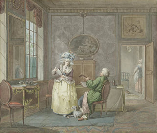 a couple musician in an interior - Jacobus Johannes Lauwers — artwork view