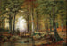Landscape painting with a stream and a bridge - Jacobus Johannes van Poorten — artwork view
