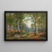 Chevreuils dans un paysage boisé idyllique - Jacobus Johannes van Poorten — framed artwork on a wall