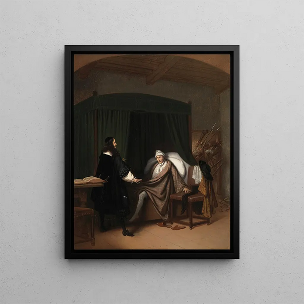 The De Witt Brothers at the Prison Gate in 1672 - Jacobus Ludovicus Cornet — framed artwork on a wall