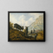 Chèvres sur une colline avec des bergers au loin - Jacobus Sibrandi Mancadan — framed artwork on a wall