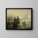 Portrait painting of M. and Mrs. Thijssen on the ice - Jacobus Sørensen — framed artwork on a wall