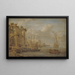 Scene of port with antique ruins - Jacobus Storck — framed artwork on a wall